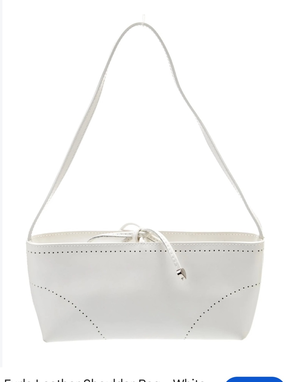 FURLA White Shoulder Bag with Tie Front